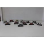 Twelve boxed die-cast motorbike models