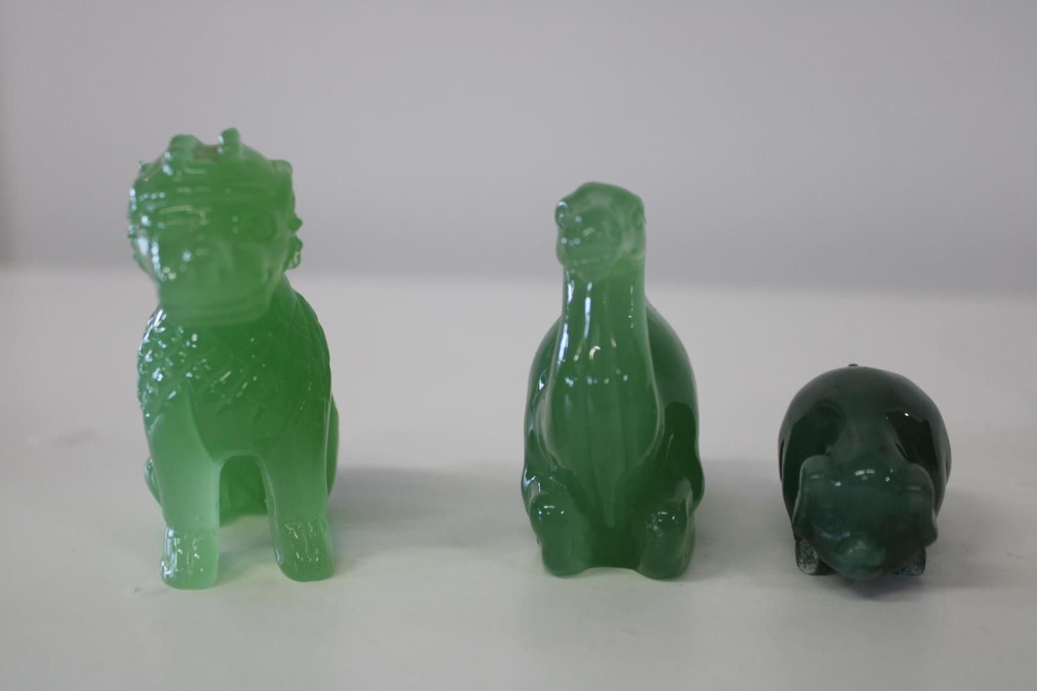 Three jadeite animals