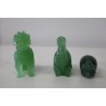 Three jadeite animals