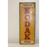 A vintage tinplate Kodak sign. 59cm h