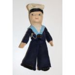 A vintage Nora Wellings sailor doll. 9cm h