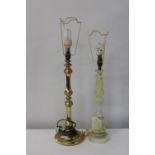 Two vintage table lamps h70cm collection only