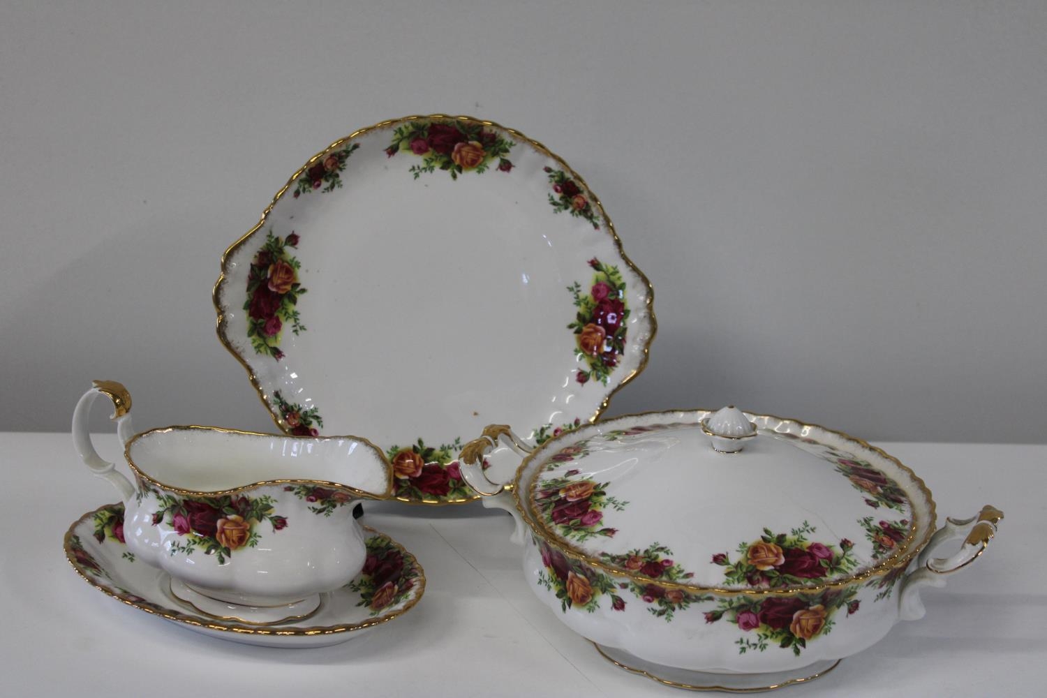 Four pieces of Royal Albert OCR (tureen has large crack to the cover)