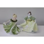 One Coalport 'Julia' and one other lady. Tallest 21cm