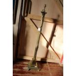 A quality brass floor standing lamp base. 139cm tall Collection only