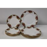 Six Royal Albert OCR dinner plates & six side plates