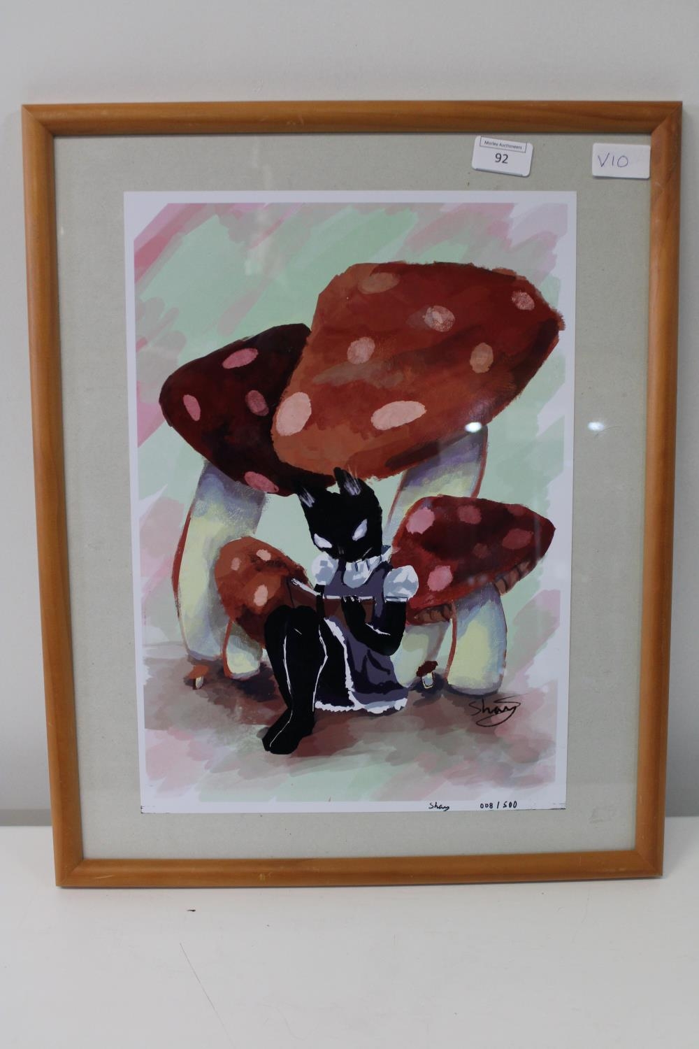 A framed and signed print by a local young Morley artist. 55cm x 43cm