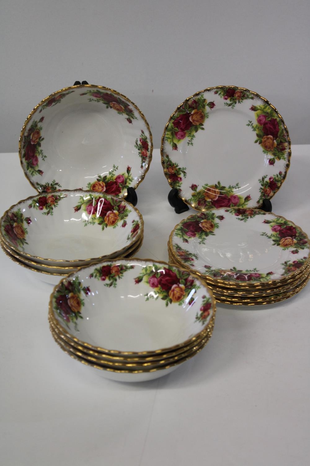 Eight Royal Albert OCR dessert bowls & eight sandwich plates