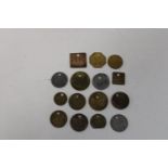 Fifteen assorted colliery miners pit tokens