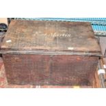 A vintage metal storage chest collection only