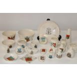 A large selection of assorted crested ware