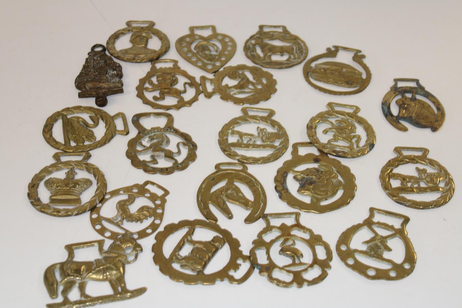 A selection of vintage horse brasses