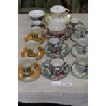 Job lot of Oriental cups and saucers