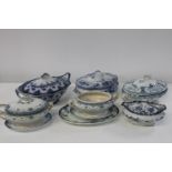 A large selection of assorted Victorian & Edwardian tureens etc