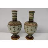 A pair of collectable Villeroy Bosch Mettlach vases (1808)