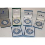 Six vintage Wedgewood Xmas tree ornaments