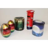 A selection of assorted tins including Ringtons