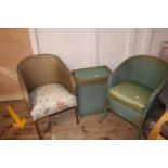 Two pieces of Lloyd Loom Lusty furniture & one other. collection only