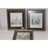 Three framed London scene prints