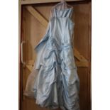 A Ladies blue wedding/prom dress with shawl