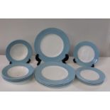 A selection of Royal Doulton blue & white ceramics seventeen pieces total