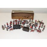 A job lot of assorted antique lead soldiers & other