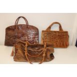A selection of crocodile & snake skin vintage bags. uk postage only