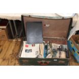 A vintage suitcase & contents collection only