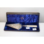 A cased presentation trowel dated 1901