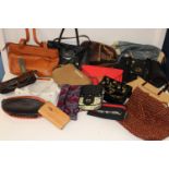 A job lot of assorted handbags