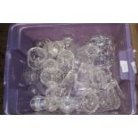 A box of assorted glass ware collection only