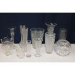 A job lot of assorted glass ware. collection only