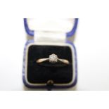 A 18ct gold & platinum diamond solitaire ring size O
