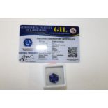 A Tanzanite gemstone with cert