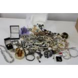 A job lot of assorted costume jewellery