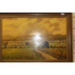 A large framed oil on board by W.F. Burton dated 1969 63cm x 89cm collection only
