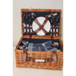 A New wicker picnic basket set