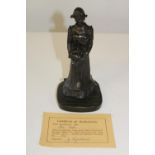 A limited edition Jeanne Rynhart sculpture finished in cold cast bronze with COA. 20cm tall