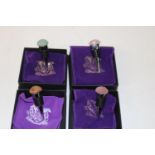 Four boxed Gemporia wine bottle stoppers