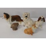 A selection of ceramic animals Sylvac, Beswick etc