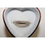 A 9ct yellow & white diamond cut ring size L