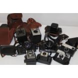 A job lot of vintage cameras
