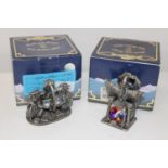 Two boxed Tudor Mint figures