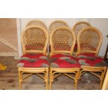 Six cane conservatory chairs collection only