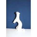 A Russian porcelain otter 16cm tall