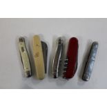 A collection of vintage pen knives