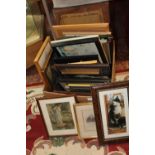 A large quantity of framed artwork etc collection only