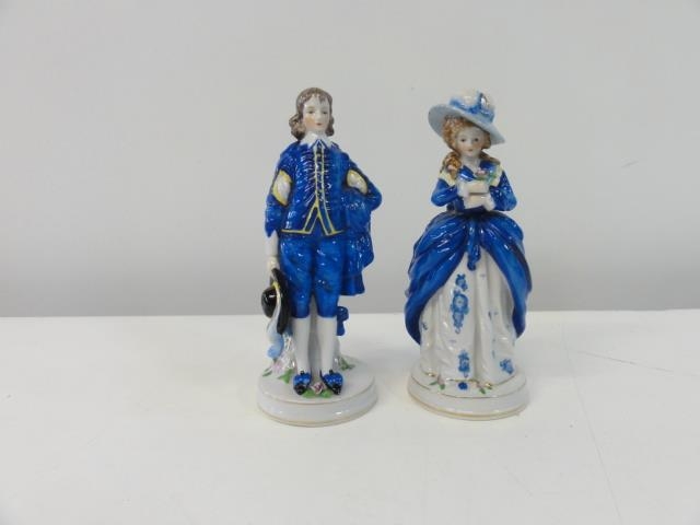 A pair of Maruyama figures made in occupied Japan 1945-1952 17cm tall