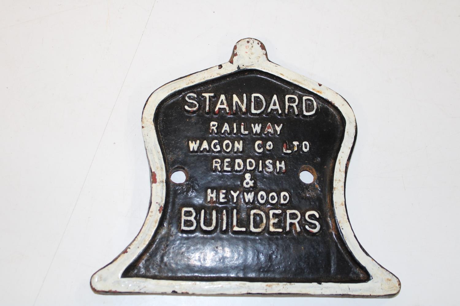 A cast Railway Plaque 17cm x 18cm