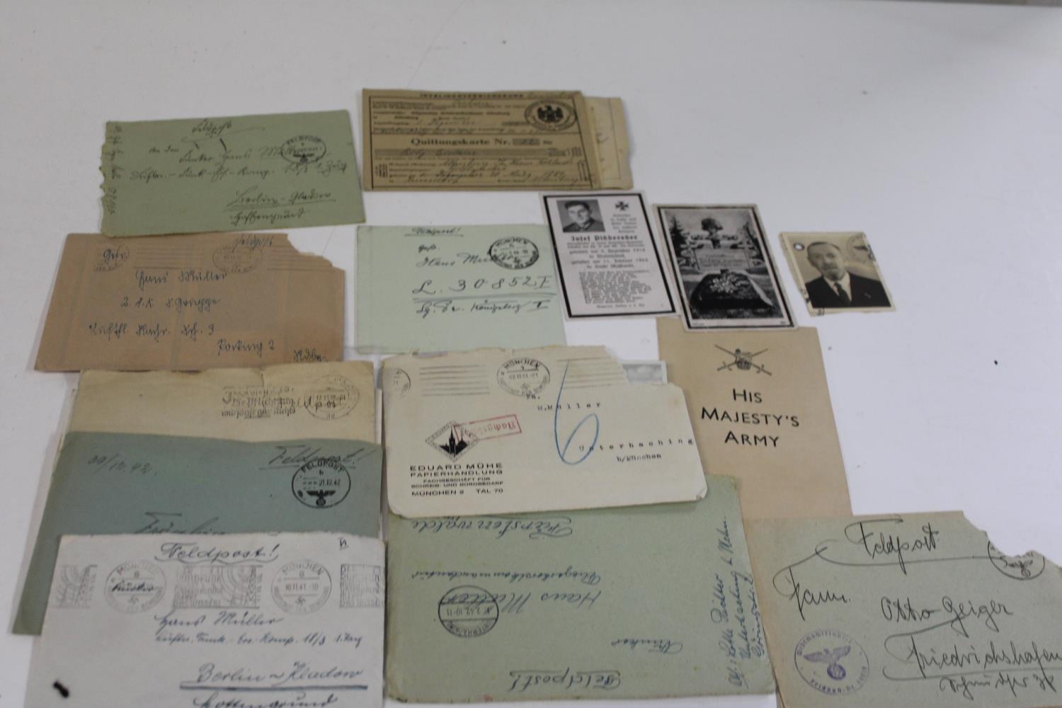 A selection of WW2 German field posts letters & photo's